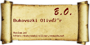 Bukovszki Olivér névjegykártya