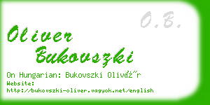 oliver bukovszki business card